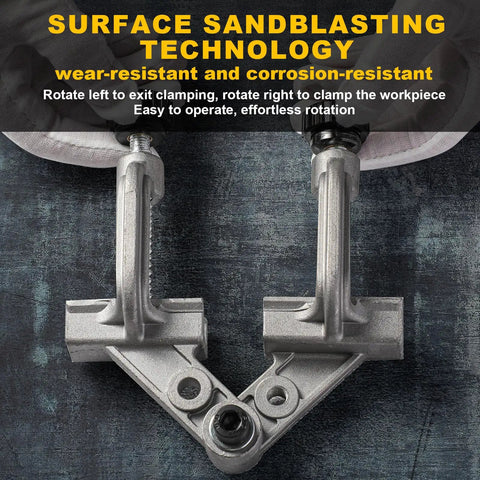 Two Pack Adjustable Tube Clamp With Swing Jaw In Aluminum Alloy Right Angle Clamp For Welding, sandblasting surface