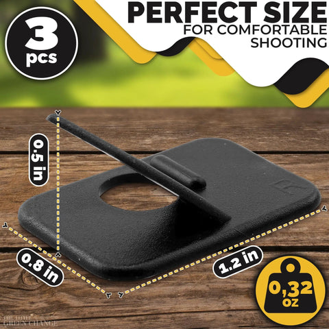 Three Pack Arrow Rest For Compound Bows And Recurve Bows Black Plastic Bow Rest dimensions with weight