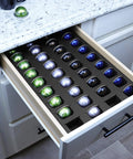 36 Compartment Drawer Organizer For Nespresso Vertuo VertuoLine Coffee Pods Black Waterproof Foam Tray Insert Keeps Kitchen And Home Office Counter Clutter Under Control Washable Fits 12.6 X 17.9 Inches