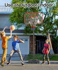 Kids Adjustable Outdoor Basketball Hoop 4.82 To 8.53 Feet Portable Backyard Driveway Hoop With Enlarged Base And PC Backboard for kids.
