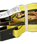 Heavy Duty 2 Inch Ratchet Tie Down Straps With Steel Hooks 27 Feet Long 3333 Lbs Working Load Limit 10000 Lbs Break Strength