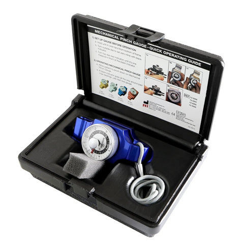 Pinch Strength Gauge For Hands With 30 Lb Capacity Measures Tip Key And Palmar Pinch Strength In Pounds And Kilograms Lightweight Blue Anodized Aluminum Tool For Rehab Fitness And Occupational Therapy in case
