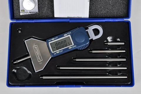 Electronic Depth Gauge With 0-16 Inch Range And 406 Millimeters, LCD Display, Inch Metric Fractions, Zero Setting, Hold Function, Pro Grade Depth Tool For Machinists And Shop Techs