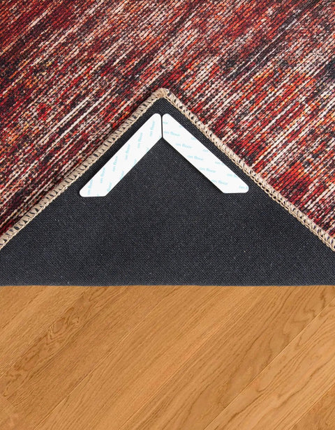 12 Pack Rug Tape No Slip Rug Pad Reusable Washable Grippers For Rugs Double Sided Anti Slip Rug Stoppers For Hardwood Floors To Prevent Sliding