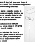 Diagram showing installation of Self Closing Door Closer Kit For Interior Doors Fits Most Hinge Pins 4 Pack With Vinyl Sleeves Chrom