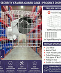 Tough As Nails Steel Wire Damage Stopper Cube Cage For Security Guard Equipment With Included Mounting Hardware, 8x8x6 inch.