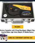 Breaker ID Pro 300 Electrical Circuit Breaker Finder Kit With Transmitter Receiver And Adapters For 120V And 240V Systems A Must Have For Residential And Commercial Use CAT III Rated Pro Grade in carrying case