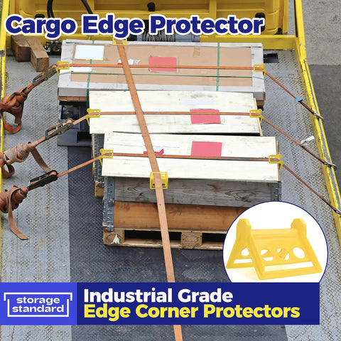 24 Pack Edge Corner Protectors With Carrying Case For Flatbed Cargo And Truck Shipping - 4 By 6 Inch Guards That Fit Ratchet Straps