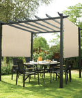 12 By 12 Pergola Cover With Grommets And Weighted Rods HDPE UV Blocking Shade Cloth on pergola in garden setup