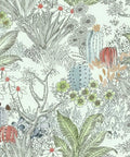 Boho Floral Peel And Stick Wallpaper Self Adhesive Contact Paper Waterproof For Bathrooms And Cabinets Removable Boho Chic Botanical Wall Covering 17.7 X 590.4 Inches, featuring a detailed botanical design in green and pink tones