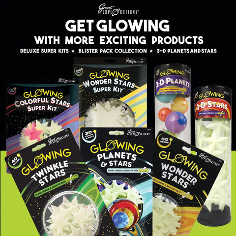Various glow-in-the-dark kits including stars and planets related to 3D Solar System Glow In The Dark Ceiling Hanging Kit With Planets And Star Stickers For STEM Education Includes Mars Pluto Jupiter Earth Neptune Saturn Mercury Uranus Venus Educational Guide 200 Glow In The Dark Stickers 25 Ft String And Putty.