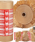 Honeycomb Packing Paper Roll 15 Inch By 400 Feet Expands Up To 640 Feet Cushioning Wrap For Packing Shipping Moving And Gift Wrapping