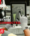 Pro Grade Cut Resistant Work Gloves With Nitrile Grip, Waterproof Palms And Breathable Latex Free Design, touchscreen Tips