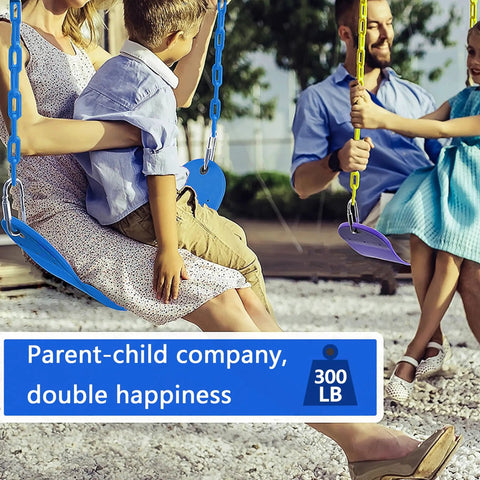 Beefy 66 Inch Heavy Duty Coated Iron Chain Sensory Swing Seat For Kids And Adults Therapy Swing For Outdoor Playgrounds