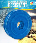 Heavy Duty 1.5 Inch By 50 Foot Pool Backwash Hose With Clamp For Filter Backwash And Pool Drainage Flexible Lay Flat Blue