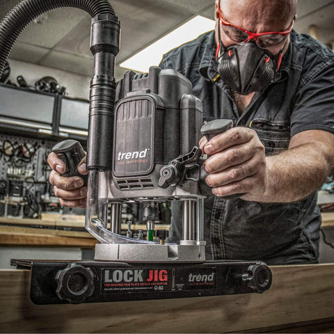 Pro Grade Lock Jig Kit For Routing Face Plate Recess And Mortise, Fast Tool Free Setup With Locking Levers and Twin Clamping Knobs