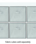 Front view of Six Cube Storage Organizer Bookcase With Open Display Shelves Three Tier Stackable MDF Wood Cabinet in white.