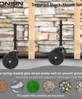 Heavy Duty Spring Loaded Gate Caster With 4 Inch Wheels, 360 Swivel Drag Wheels For Wooden And Metal Gates, Anti Sag Kit