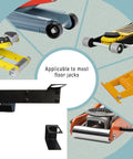 Heavy Duty Wall Mount Floor Jack Rack For Low Profile And Racing Jacks Universal Garage Tool Organizer Bracket Space Saving Wall Mount To Keep Your Jacks Ready To Roll