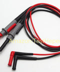 Insulated Silicone Adjustable Length Test Lead Set With Push And Pull Probes For Multimeter DMM 1000V 10A One Hand Use Friendly CAT II 1000V CAT III 1000V CAT IV 600V 1000mm Lead, red and black