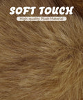 Close-up of ultra-soft faux fur texture of Funny Plush Bear Golf Club Head Cover For 460cc Driver Fits Standard Size Universal Fit