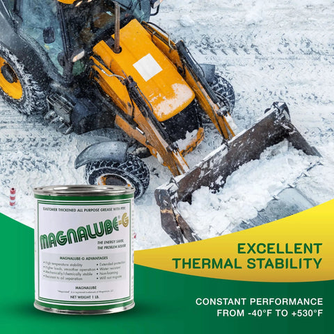 All Purpose Grease With PTFE For Hinges Tracks 3D Printers Marine Reels Bearings And Joints No Drips Or Leaks Waterproof container in snow with front loader clearing snow