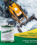 All Purpose PTFE Grease For Bearings And Axles Waterproof And Corrosion Resistant Lubricant Workhorse Formula with tractor in snow