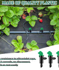 60 Piece Drip Emitter Flag Drippers For Trees And Shrubs 4 GPH Irrigation System with green durable plastic watering strawberry plants