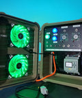 Level Up Your Trade With This Rugged Micro810 Plc Training Kit Featuring A Crisp LCD Screen And Portable Weatherproof Case To Master Ladder Logic Using Connected Components Workbench Software With Zero Fuss with green LED fans in a rugged training kit.