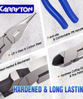 Close-up of Versatile 20 Piece Pliers Set With Black Carry Case For Pros, Techs, Homeowners And DIY Enthusiasts, highlighting details