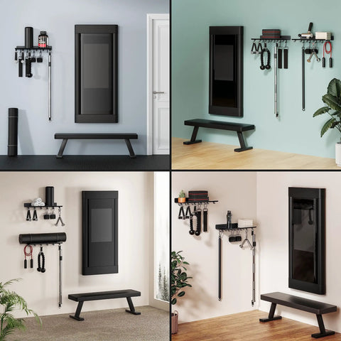 1 Tier Floating Shelf For Tonal Accessories And Home Gym Storage Must Have Wall Mount Gym Rack Metal Organizer With Rounded Edges