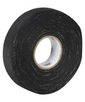 Friction Tape Three Quarters Inch By Sixty Feet Black Double Sided Sticky Cotton Cloth Tape for electrical splices and grip.