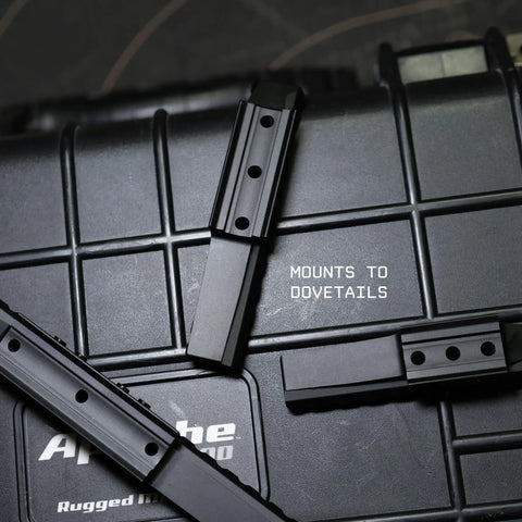 Low Profile Dovetail To Picatinny Rail Adapter For Rifles Nine Slot Mount on dovetail surface