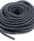 Three Eighth Inch Black Flex Split Wire Conduit For Automotive And Industrial Wiring, durable 100 ft roll of split loom sheathing