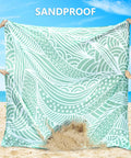 Beach Day Essential Huge Family Sized Beach Blanket Waterproof Sandproof Quick Dry Outdoor Picnic Mat for 1 to 8 Adults