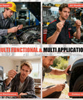 100 Piece Upgraded Nylon Cable Tie Buckle Universal Heavy Duty Self Locking Fasteners Kit in various repair scenarios