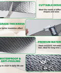 Window Insulation Roll 48In By 20Ft Reflective Heat Shield Bubble Film With Double Sided Aluminum Foil Insulation For Weatherproof Windows Garage Doors RVs Basements Beat The Heat All Year Round For Winter And Summer Comfort, cut to size