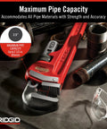 Heavy-Duty 18-Inch Straight Pipe Wrench For Plumbing Jobs With I-Beam Handle, Self-Cleaning Threads, displayed with pipes.