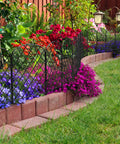 10 Pack Decorative Garden Fence Panels, 24 Inch High, 10 Feet Long When Connected, rustproof metal edging in garden setting
