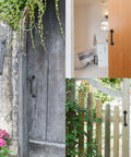 2 Pack Barn Door Pull Handles For Wood Gates And Cabinets Tough As Nails Steel With Black Powder Coat Built To Last shown on doors