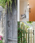 2 Pack Barn Door Pull Handles Heavy Duty Black Matte Finish Solid Steel For Wooden Doors Gates Installed Outdoor Indoor