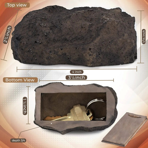 Rock Solid Outdoor Key Hider That Looks Like Real Stone 2 Pack Blends With Landscaping Weatherproof Spare Key Safe For Garden