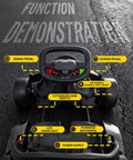 36V Kids Go Kart 600W Electric Drift Racing Kart For Outdoors Top Speed 10 MPH 9Ah Battery EVA Tires dashboard view