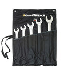 Long Pattern SAE 12 Point 5 Piece Combination Wrench Set With Open End And Offset Box End For Better Access, sizes 1 1/16 to 1 1/2 in