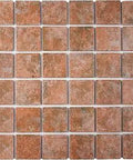 Colorado Quad Pueblo Porcelain Mosaic Tile 12.5 In Square 5 Mm Thick Mesh Mounted Glazed Slightly Textured Finish with Low Sheen