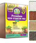 Ready To Use Seed Starting Soil Mix With Coco Coir, Perlite, Vermiculite, And Worm Castings, 8 Dry Quarts, Peat Free 4-In-1 Blend box