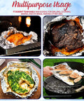 Heavy Duty Aluminum Foil Roll With Sturdy Corrugated Cutter Box For Thick Food Safe Wrap in use for cooking chicken and grilling meat