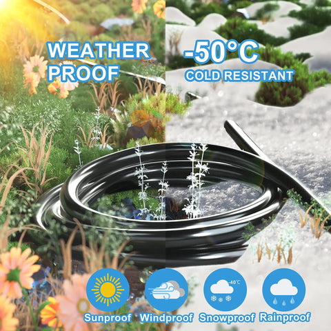 50 Ft Heavy Duty Outdoor Indoor Extension Cord 16 Gauge SJTW Waterproof 3 Prong Grounded 125V 13A 1625W ETL Listed