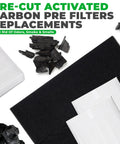 True HEPA Filter Set With 3 Pack And 4 Precut Activated Carbon Pre Filters For Type R And HRF Series HRF R3 R2 R1 AP1