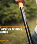 Heavy Duty D Handle Digging Shovel For Garden And Yard Work 46 Inch Straight D Handle Ergonomic close-up of handle